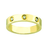Six Zircon Stainless Steel Ring Set for Women