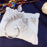 Crystal CZ Ear Cuff Earrings Wedding Party Clip Earring Brincos