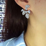 Crystal CZ Ear Cuff Earrings Wedding Party Clip Earring Brincos