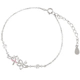 Crystal Flower Charm Bracelet for Women Wedding Jewelry