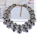 Indian Ethnic Crystal Rhinestone Bib Necklace