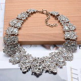 Indian Ethnic Crystal Rhinestone Bib Necklace