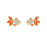 Koi Fish Stud Earrings Wedding Jewelry
