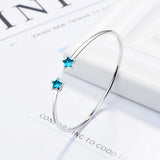 925 Sterling Silver Star River Five Pointed Star Bracelet for Women