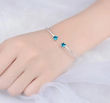 925 Sterling Silver Star River Five Pointed Star Bracelet for Women