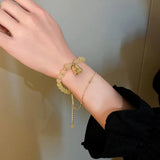 Female Link Chain Bracelet Hypoallergenic Peanut Bangle Jewelry