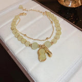 Female Link Chain Bracelet Hypoallergenic Peanut Bangle Jewelry