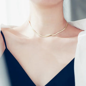 Female Snake Bone Neck Chain Necklace for Women