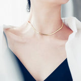 Female Snake Bone Neck Chain Necklace for Women