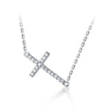 Crystal Jesus Cross Necklace Women