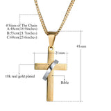 Stainless Steel Cross Pendant Necklace for Men/Women