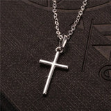 Stainless Steel Cross Pendant Necklace for Men/Women