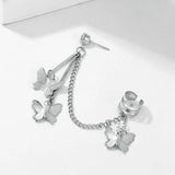 Women's Cold Wind Butterfly Punk Ear Studs Earrings
