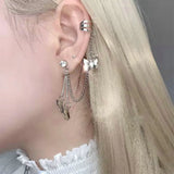 Women's Cold Wind Butterfly Punk Ear Studs Earrings