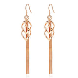 Angel Wings Long Tassel Chain Earrings 925 Silver for Women