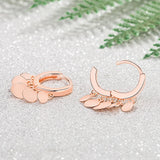 925 Sterling Silver Water Drop Round Earrings For Women