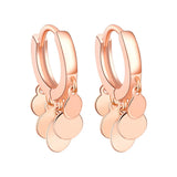 925 Sterling Silver Water Drop Round Earrings For Women