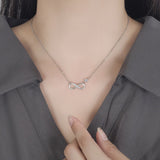 925 Silver Infinite Love Pendant Necklace for Women