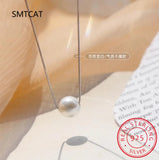 925 Sterling Silver Round Pearl Necklace for Women Clavicle Choker