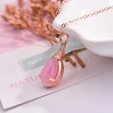 Silver 925 Rose Quartz Zircon Gemstone Pendant for Wedding Party