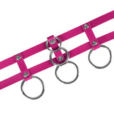 Female Punk Ring Pendant O-Ring Choker Collar Necklace