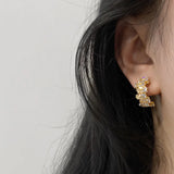 Sparkle Zircon C Shape Ear Cuff Metal Clip Earrings for Women
