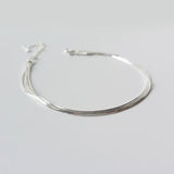 Multilayer Snake Bone Anklet for Girlfriend Birthday Gift
