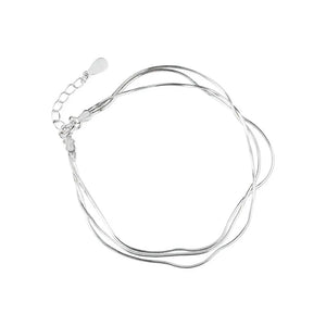 Multilayer Snake Bone Anklet for Girlfriend Birthday Gift