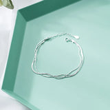 Multilayer Snake Bone Anklet for Girlfriend Birthday Gift