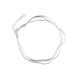 Multilayer Snake Bone Anklet for Girlfriend Birthday Gift