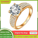 Yellow Tibetan Silver Ring with Cubic Zircon - Wedding Band for Women