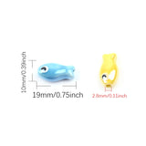 Fish Ceramic Beads for Jewelry Making Diy Hand Big Hole Loose Porcelain Bead