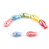 Fish Ceramic Beads for Jewelry Making Diy Hand Big Hole Loose Porcelain Bead