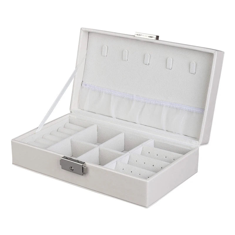 Flannel Square Jewelry Box Makeup Organizer Storage Box