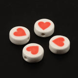 Heart Shape Ceramic Beads Jewelry Making Necklace Bracelet Multicolor