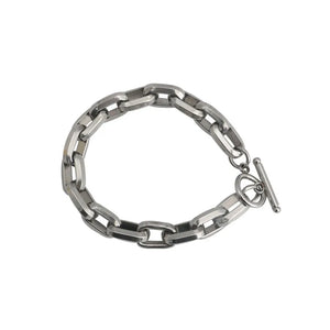 Flat Wide OT Buckle Bracelet Chain Stainless Steel