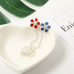 Crystal Glitter Hijab Pins Chain Brooch 12 Pcs/lot