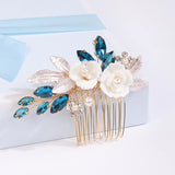 Floral Rhinestone Pearl Bridal Hair Combs Wedding Headpiece