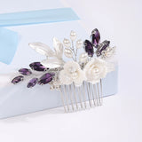 Floral Rhinestone Pearl Bridal Hair Combs Wedding Headpiece