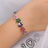 Flower Zircon Ladies Bracelet Adjustable Student Bracelet