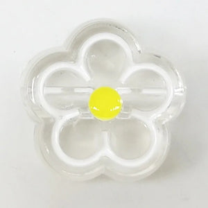 Enamel Flower Acrylic Beads Hair Jewelry Accessory 10 Pieces