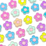 Enamel Flower Acrylic Beads Hair Jewelry Accessory 10 Pieces