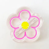 Enamel Flower Acrylic Beads Hair Jewelry Accessory 10 Pieces