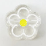 Enamel Flower Acrylic Beads Hair Jewelry Accessory 10 Pieces