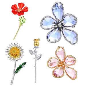 Flower Enamel Pin Women's Brooch Bouquet Jewelry Gift