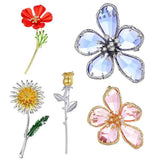 Flower Enamel Pin Women's Brooch Bouquet Jewelry Gift