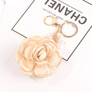 Flower Keychains For Girls Women Bag Charm Pendant Lady Couple Bag Keyrings