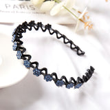 Rhinestone Flower Headband for Women - Crystal Bow Hair Accessory