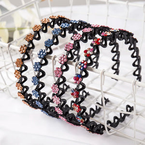 Rhinestone Flower Headband for Women - Crystal Bow Hair Accessory