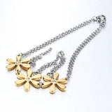 Flower Tassel Pendant Bracelet Silver Chain Sweet Girls Charm Bracelet